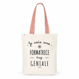 Tote Bag Premium - Formatrice trop Géniale - 2 Coloris - Cadeau Durable - Cadeau Personnalisable - Cadeaux-Positifs.com -Unique-Rouge-