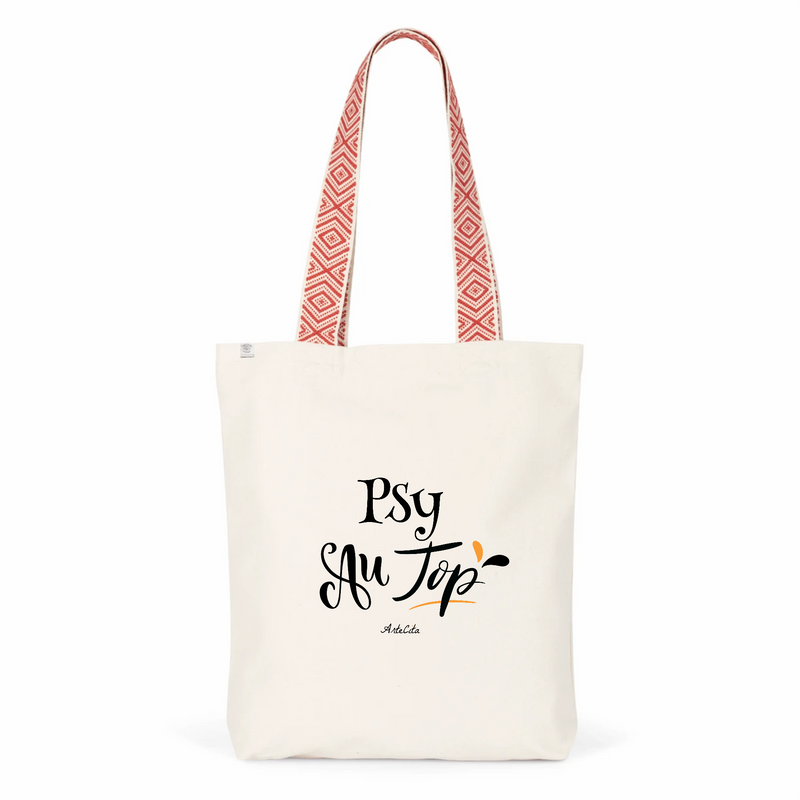 Cadeau anniversaire : Tote Bag Premium - Psy au Top - 2 Coloris - Cadeau Durable - Cadeau Personnalisable - Cadeaux-Positifs.com -Unique-Rouge-