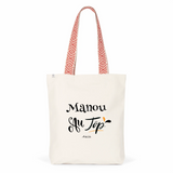 Tote Bag Premium - Manou au Top - 2 Coloris - Cadeau Durable - Cadeau Personnalisable - Cadeaux-Positifs.com -Unique-Rouge-