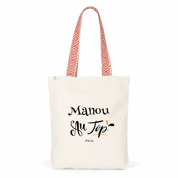 Tote Bag Premium - Manou au Top - 2 Coloris - Cadeau Durable - Cadeau Personnalisable - Cadeaux-Positifs.com -Unique-Rouge-