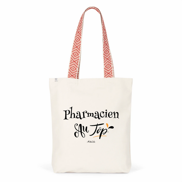 Tote Bag Premium - Pharmacien au Top - 2 Coloris - Cadeau Durable - Cadeau Personnalisable - Cadeaux-Positifs.com -Unique-Rouge-