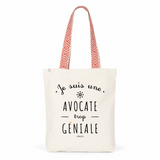 Tote Bag Premium - Avocate trop Géniale - 2 Coloris - Cadeau Durable - Cadeau Personnalisable - Cadeaux-Positifs.com -Unique-Rouge-