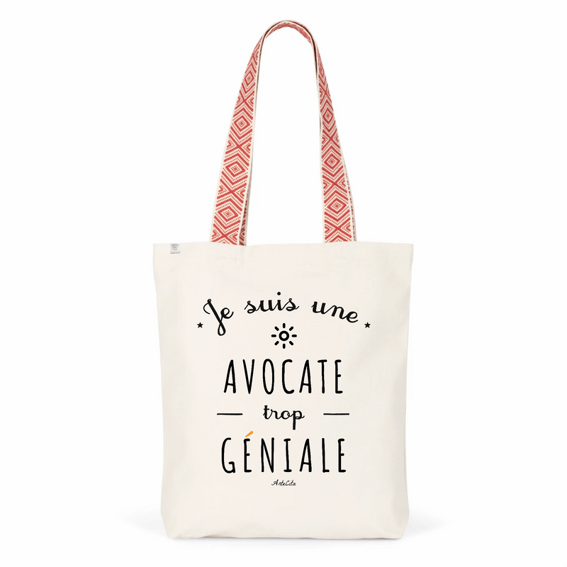 Cadeau anniversaire : Tote Bag Premium - Avocate trop Géniale - 2 Coloris - Cadeau Durable - Cadeau Personnalisable - Cadeaux-Positifs.com -Unique-Rouge-