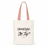 Tote Bag Premium - Dentiste au Top - 2 Coloris - Cadeau Durable - Cadeau Personnalisable - Cadeaux-Positifs.com -Unique-Rouge-