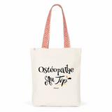 Tote Bag Premium - Ostéopathe au Top - 2 Coloris - Cadeau Durable - Cadeau Personnalisable - Cadeaux-Positifs.com -Unique-Rouge-