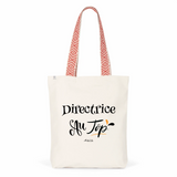 Tote Bag Premium - Directrice au Top - 2 Coloris - Cadeau Durable - Cadeau Personnalisable - Cadeaux-Positifs.com -Unique-Rouge-