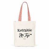 Tote Bag Premium - Retraitée au Top - 2 Coloris - Cadeau Durable - Cadeau Personnalisable - Cadeaux-Positifs.com -Unique-Rouge-