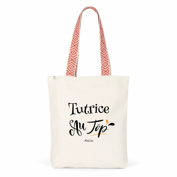 Tote Bag Premium - Tutrice au Top - 2 Coloris - Cadeau Durable - Cadeau Personnalisable - Cadeaux-Positifs.com -Unique-Rouge-