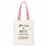 Tote Bag Premium - Maëlys est trop Géniale - 2 Coloris - Cadeau Durable - Cadeau Personnalisable - Cadeaux-Positifs.com -Unique-Rouge-