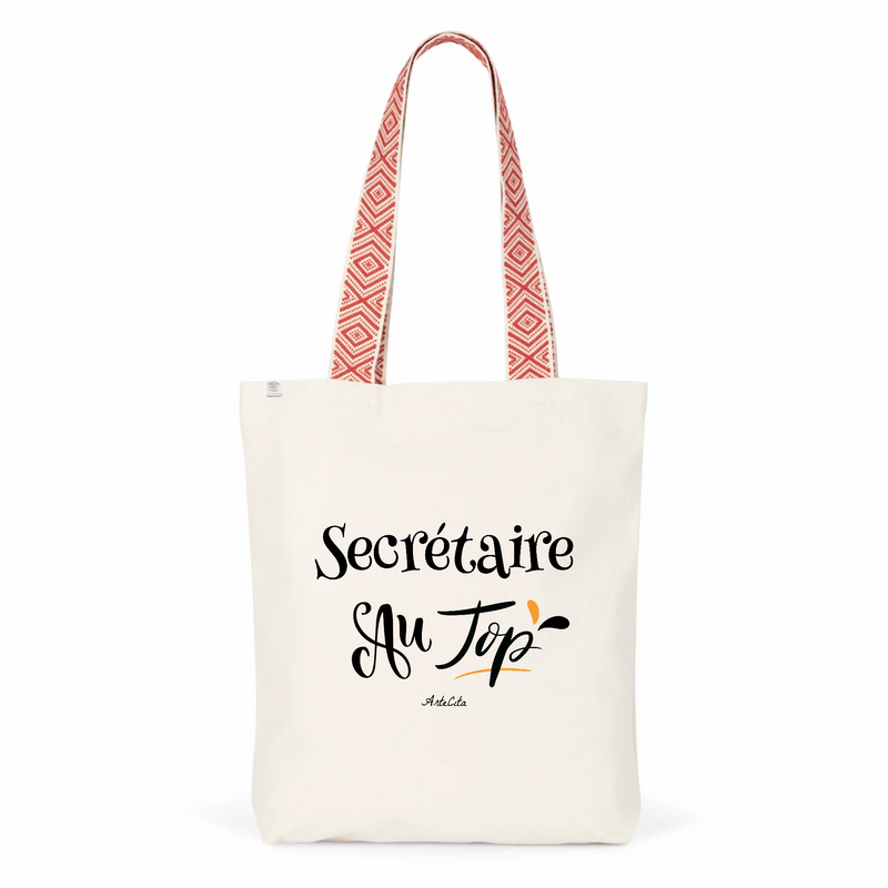 Cadeau anniversaire : Tote Bag Premium - Secrétaire au Top - 2 Coloris - Cadeau Durable - Cadeau Personnalisable - Cadeaux-Positifs.com -Unique-Rouge-