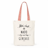 Tote Bag Premium - Mado est trop Géniale - 2 Coloris - Cadeau Durable - Cadeau Personnalisable - Cadeaux-Positifs.com -Unique-Rouge-