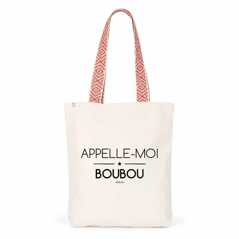 Cadeau anniversaire : Tote Bag Premium - Appelle-moi Boubou - 2 Coloris - Cadeau Durable - Cadeau Personnalisable - Cadeaux-Positifs.com -Unique-Rouge-