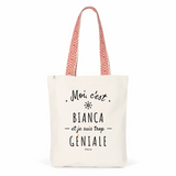 Tote Bag Premium - Bianca est trop Géniale - 2 Coloris - Cadeau Durable - Cadeau Personnalisable - Cadeaux-Positifs.com -Unique-Rouge-