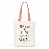 Tote Bag Premium - Lilou est trop Géniale - 2 Coloris - Cadeau Durable - Cadeau Personnalisable - Cadeaux-Positifs.com -Unique-Rouge-
