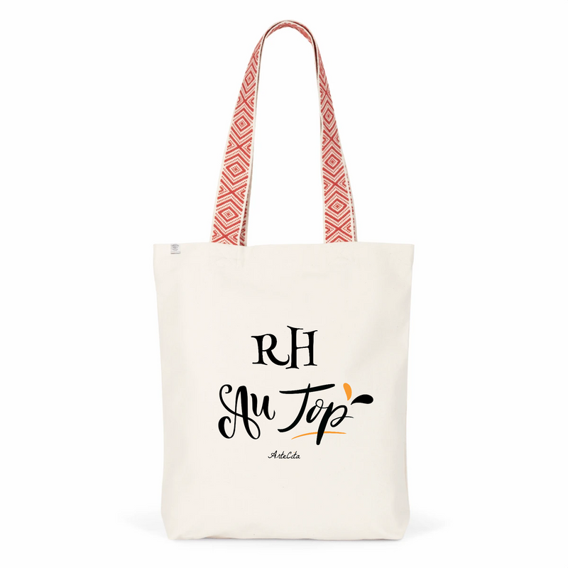 Cadeau anniversaire : Tote Bag Premium - RH au Top - 2 Coloris - Cadeau Durable - Cadeau Personnalisable - Cadeaux-Positifs.com -Unique-Rouge-