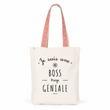 Tote Bag Premium - Boss trop Géniale - 2 Coloris - Cadeau Durable - Cadeau Personnalisable - Cadeaux-Positifs.com -Unique-Rouge-