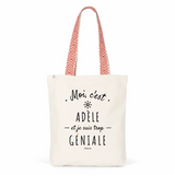 Tote Bag Premium - Adèle est trop Géniale - 2 Coloris - Cadeau Durable - Cadeau Personnalisable - Cadeaux-Positifs.com -Unique-Rouge-