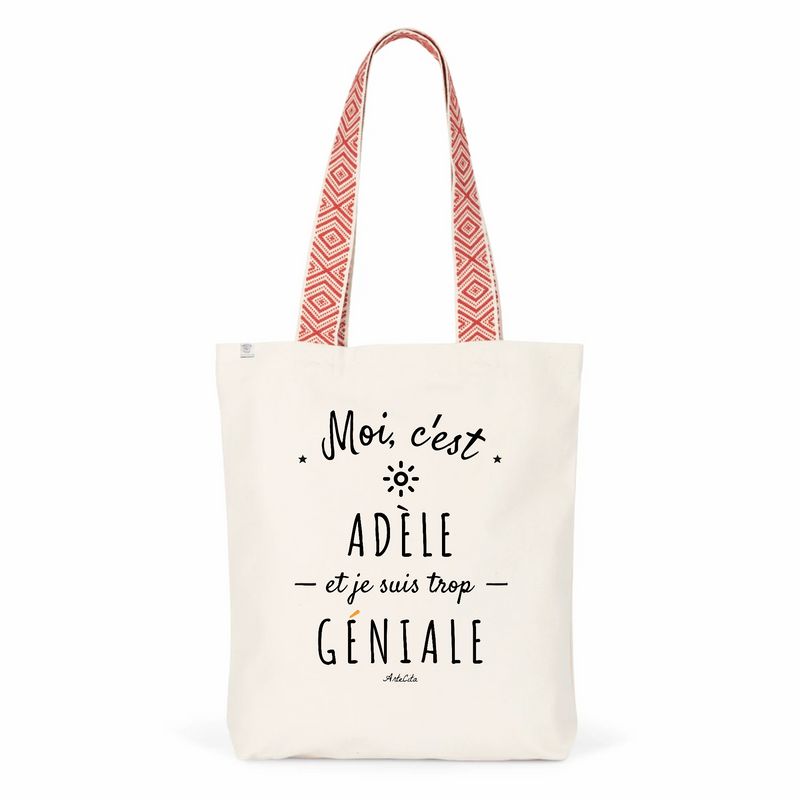 Cadeau anniversaire : Tote Bag Premium - Adèle est trop Géniale - 2 Coloris - Cadeau Durable - Cadeau Personnalisable - Cadeaux-Positifs.com -Unique-Rouge-