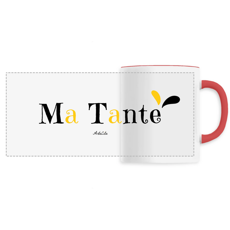Cadeau anniversaire : Mug - Ma Tante - 6 Coloris - Cadeau Original - Cadeau Personnalisable - Cadeaux-Positifs.com -Unique-Rouge-