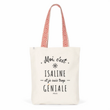 Tote Bag Premium - Isaline est trop Géniale - 2 Coloris - Cadeau Durable - Cadeau Personnalisable - Cadeaux-Positifs.com -Unique-Rouge-