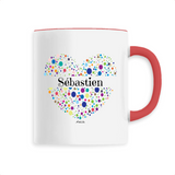 Mug - Sébastien (Coeur) - 6 Coloris - Cadeau Unique & Tendre - Cadeau Personnalisable - Cadeaux-Positifs.com -Unique-Rouge-