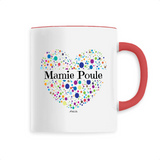 Mug - Mamie Poule (Coeur) - 6 Coloris - Cadeau Unique & Tendre - Cadeau Personnalisable - Cadeaux-Positifs.com -Unique-Rouge-