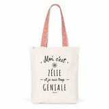 Tote Bag Premium - Zélie est trop Géniale - 2 Coloris - Cadeau Durable - Cadeau Personnalisable - Cadeaux-Positifs.com -Unique-Rouge-