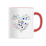 Mug - Lola (Coeur) - 6 Coloris - Cadeau Unique & Tendre - Cadeau Personnalisable - Cadeaux-Positifs.com -Unique-Rouge-