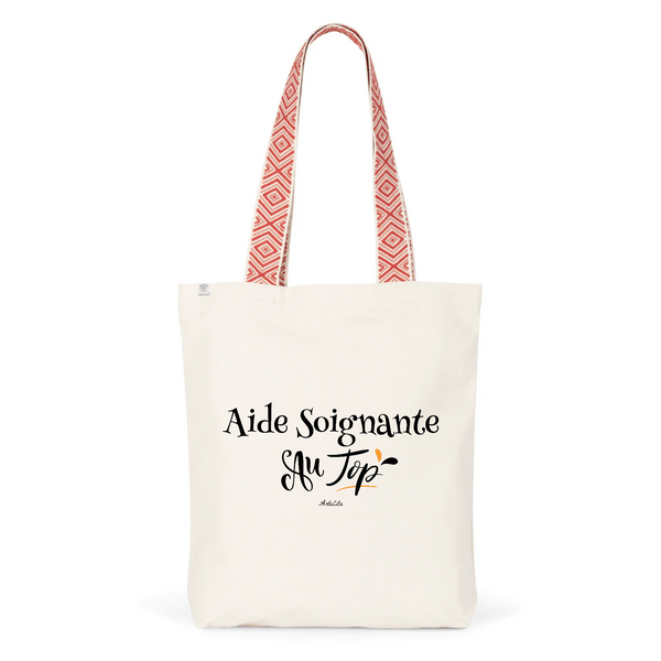 Tote Bag Premium - Aide Soignante au Top - 2 Coloris - Cadeau Durable - Cadeau Personnalisable - Cadeaux-Positifs.com -Unique-Rouge-