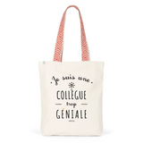 Tote Bag Premium - Collègue trop Géniale - 2 Coloris - Cadeau Durable - Cadeau Personnalisable - Cadeaux-Positifs.com -Unique-Rouge-