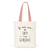 Tote Bag Premium - Une Taty trop Géniale - 2 Coloris - Cadeau Durable - Cadeau Personnalisable - Cadeaux-Positifs.com -Unique-Rouge-