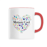 Mug - Maman Cool (Coeur) - 6 Coloris - Cadeau Unique & Tendre - Cadeau Personnalisable - Cadeaux-Positifs.com -Unique-Rouge-