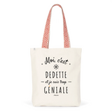 Tote Bag Premium - Dedette est trop Géniale - 2 Coloris - Cadeau Durable - Cadeau Personnalisable - Cadeaux-Positifs.com -Unique-Rouge-