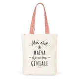 Tote Bag Premium - Maëva est trop Géniale - 2 Coloris - Cadeau Durable - Cadeau Personnalisable - Cadeaux-Positifs.com -Unique-Rouge-