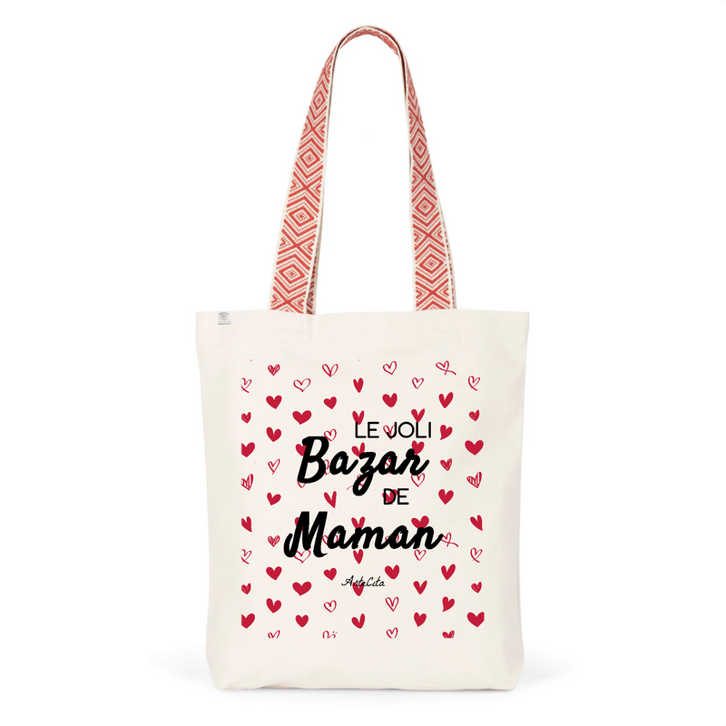 Cadeau anniversaire : Tote Bag Premium - Le joli Bazar de Maman - 2 Coloris - Durable - Cadeau Personnalisable - Cadeaux-Positifs.com -Unique-Rouge-