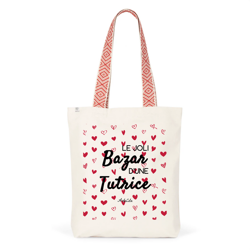 Cadeau anniversaire : Tote Bag Premium - Le joli Bazar d'une Tutrice - 2 Coloris - Durable - Cadeau Personnalisable - Cadeaux-Positifs.com -Unique-Rouge-