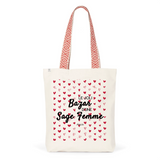 Tote Bag Premium - Le joli Bazar d'une Sage Femme - 2 Coloris - Durable - Cadeau Personnalisable - Cadeaux-Positifs.com -Unique-Rouge-