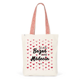 Tote Bag Premium - Le joli Bazar d'une Médecin - 2 Coloris - Durable - Cadeau Personnalisable - Cadeaux-Positifs.com -Unique-Rouge-