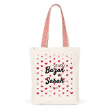 Tote Bag Premium - Le joli Bazar de Sarah - 2 Coloris - Cadeau Durable - Cadeau Personnalisable - Cadeaux-Positifs.com -Unique-Rouge-