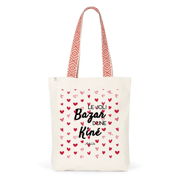 Tote Bag Premium - Le joli Bazar d'une Kiné - 2 Coloris - Durable - Cadeau Personnalisable - Cadeaux-Positifs.com -Unique-Rouge-