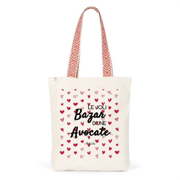 Tote Bag Premium - Le joli Bazar d'une Avocate - 2 Coloris - Durable - Cadeau Personnalisable - Cadeaux-Positifs.com -Unique-Rouge-