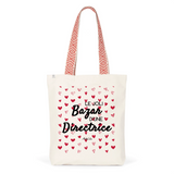 Tote Bag Premium - Le joli Bazar d'une Directrice - 2 Coloris - Durable - Cadeau Personnalisable - Cadeaux-Positifs.com -Unique-Rouge-