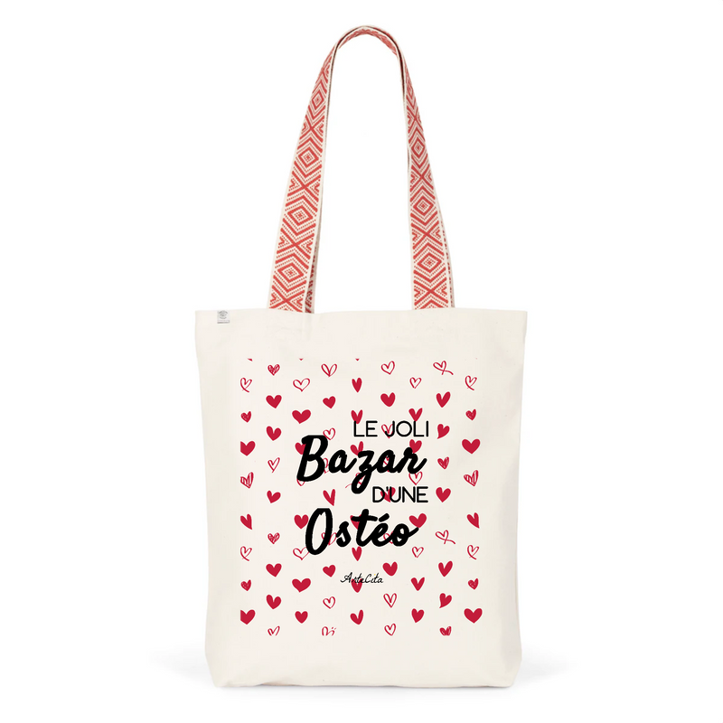 Cadeau anniversaire : Tote Bag Premium - Le joli Bazar d'une Ostéo - 2 Coloris - Durable - Cadeau Personnalisable - Cadeaux-Positifs.com -Unique-Rouge-