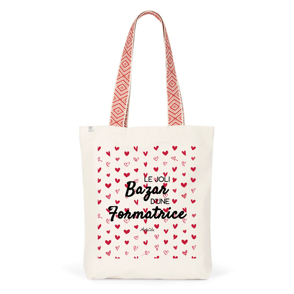 Tote Bag Premium - Le joli Bazar d'une Formatrice - 2 Coloris - Durable - Cadeau Personnalisable - Cadeaux-Positifs.com -Unique-Rouge-