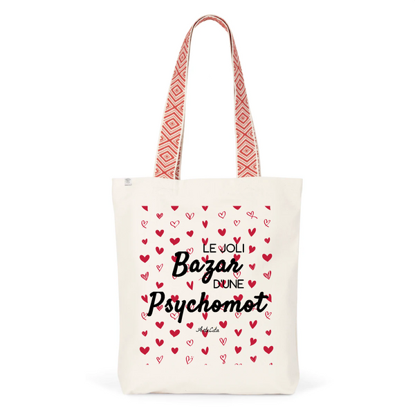 Tote Bag Premium - Le joli Bazar d'une Psychomot - 2 Coloris - Durable - Cadeau Personnalisable - Cadeaux-Positifs.com -Unique-Rouge-