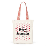 Tote Bag Premium - Le joli Bazar d'une Secrétaire - 2 Coloris - Durable - Cadeau Personnalisable - Cadeaux-Positifs.com -Unique-Rouge-