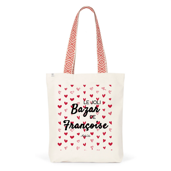 Tote Bag Premium - Le joli Bazar de Françoise - 2 Coloris - Durable - Cadeau Personnalisable - Cadeaux-Positifs.com -Unique-Rouge-