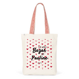 Tote Bag Premium - Le joli Bazar de Pauline - 2 Coloris - Durable - Cadeau Personnalisable - Cadeaux-Positifs.com -Unique-Rouge-