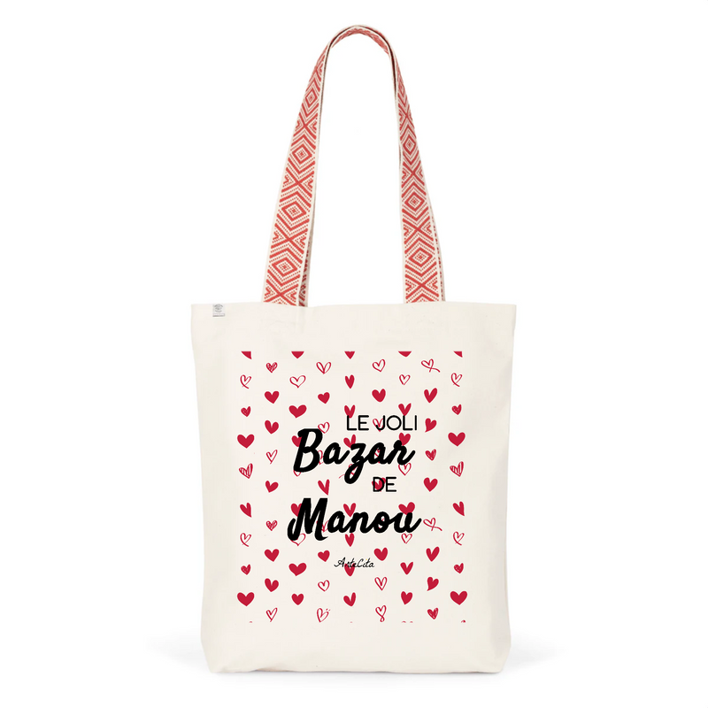 Cadeau anniversaire : Tote Bag Premium - Le joli Bazar de Manou - 2 Coloris - Durable - Cadeau Personnalisable - Cadeaux-Positifs.com -Unique-Rouge-