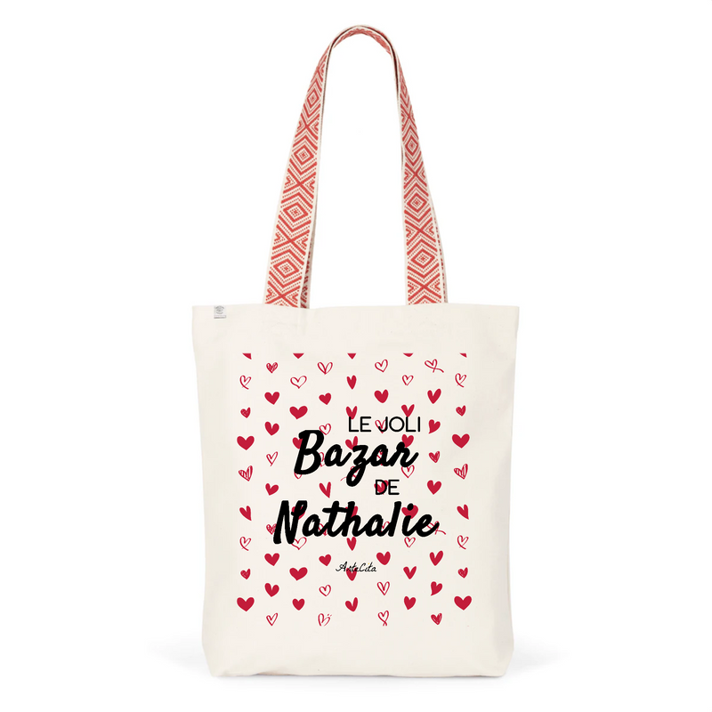 Cadeau anniversaire : Tote Bag Premium - Le joli Bazar de Nathalie - 2 Coloris - Durable - Cadeau Personnalisable - Cadeaux-Positifs.com -Unique-Rouge-